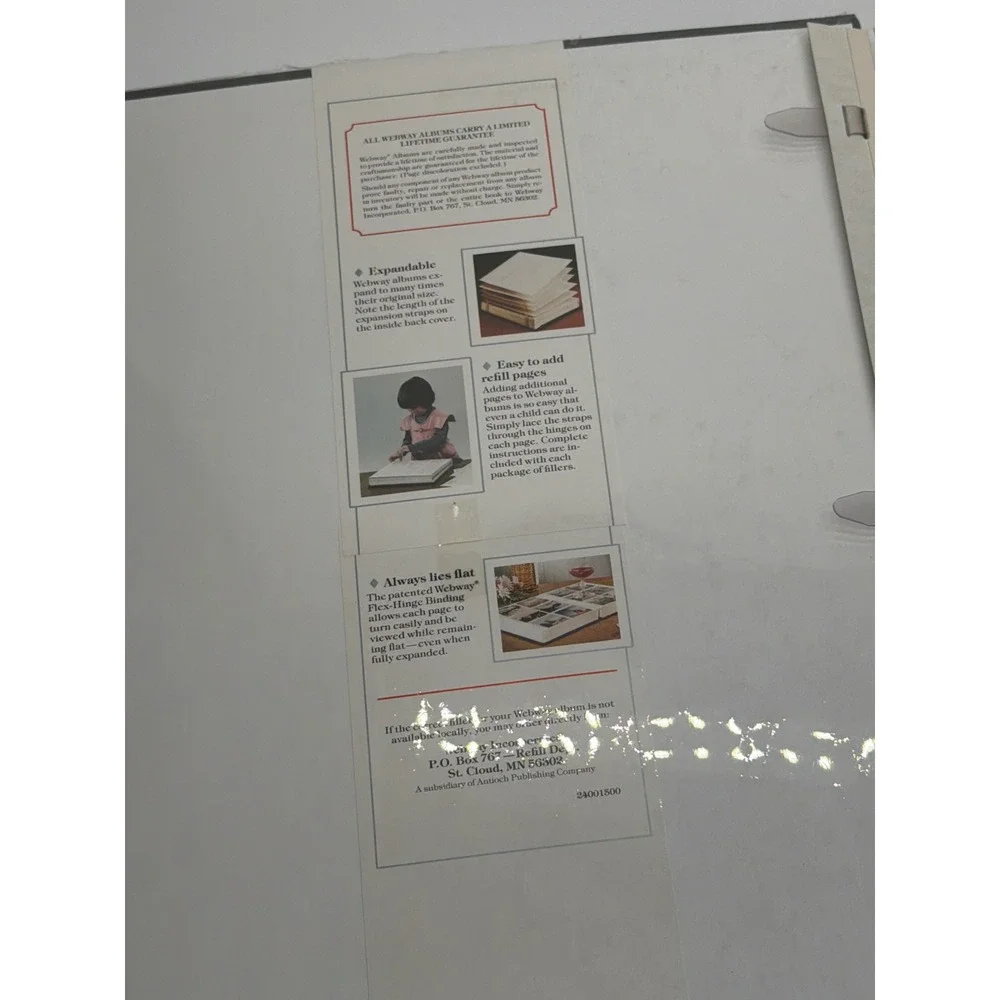 Webway Vanguard Scrapbook Photo Album Grey W-521T Archival 30 Pages Made in USA